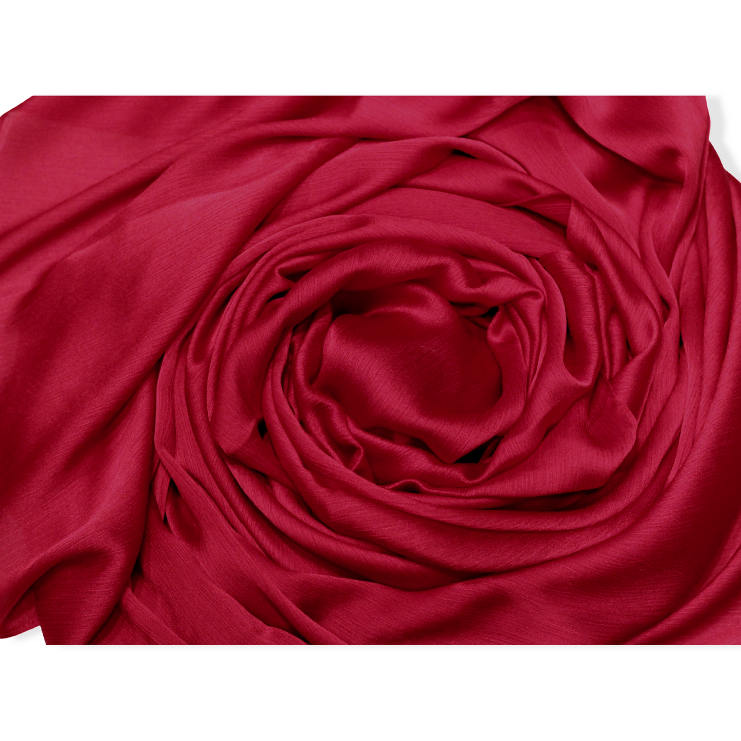 Satin Crinkle Hijab - Red