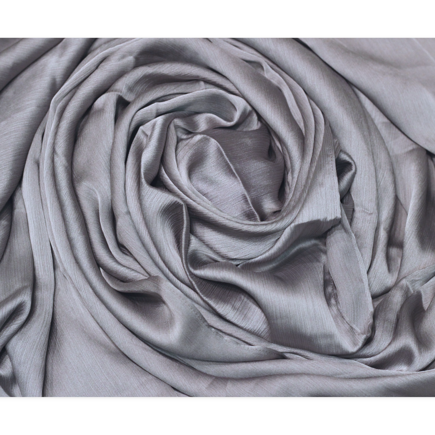 Satin Crinkle Hijab - Silver