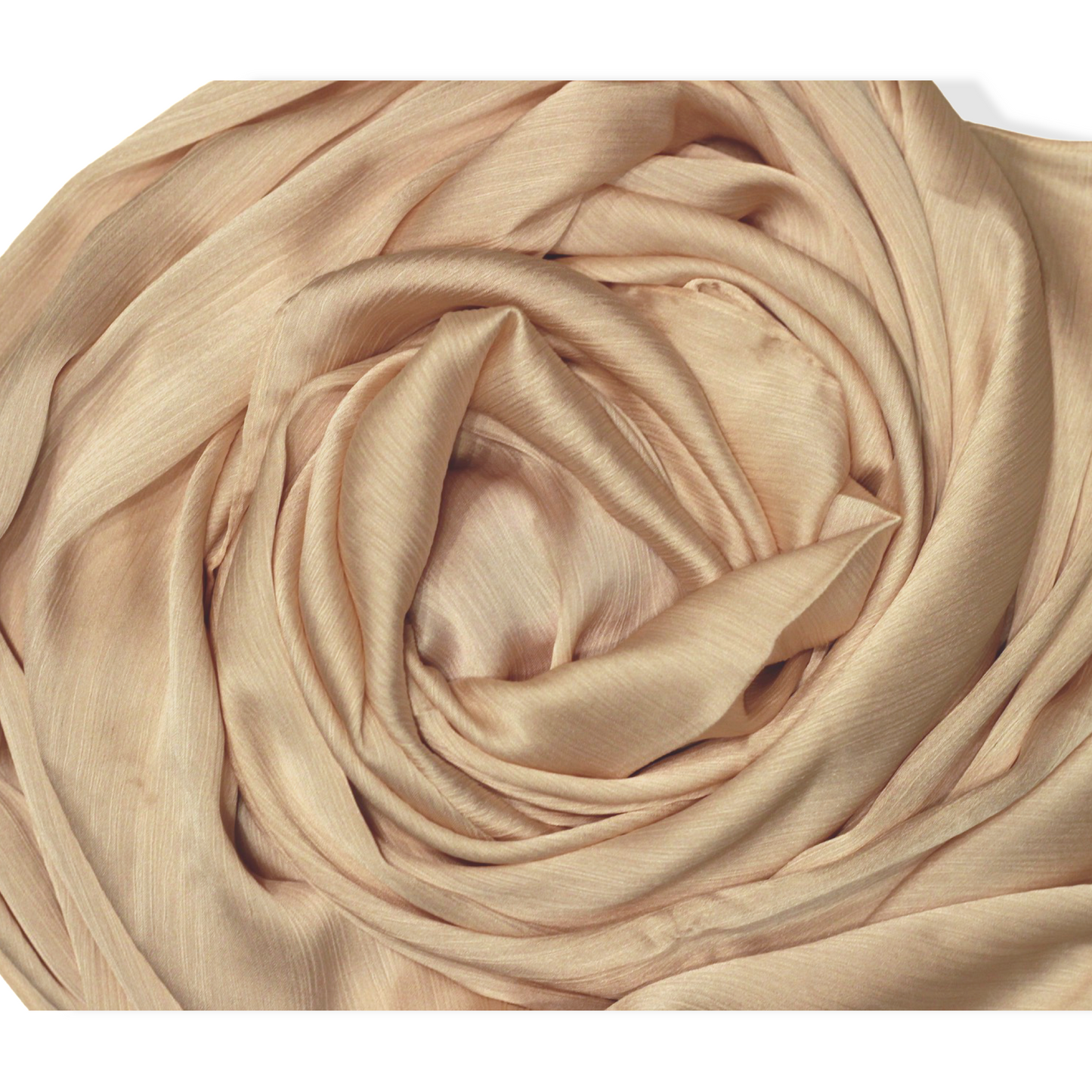 Satin Crinkle Hijab - Cream