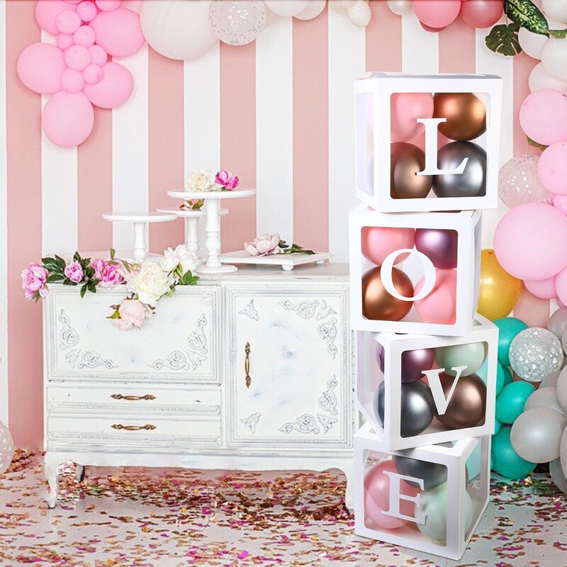 Eid Transparent Letter Box Balloons