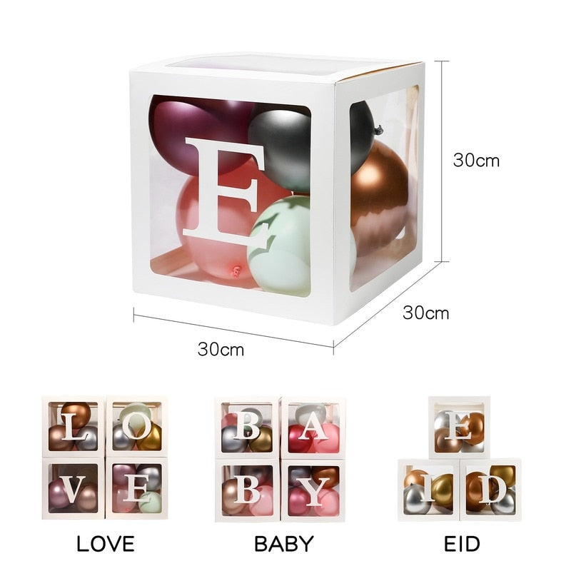 Eid Transparent Letter Box Balloons
