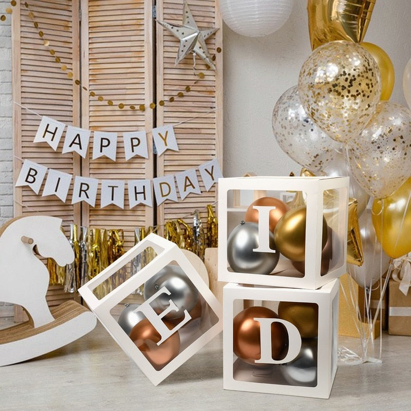 Eid Transparent Letter Box Balloons