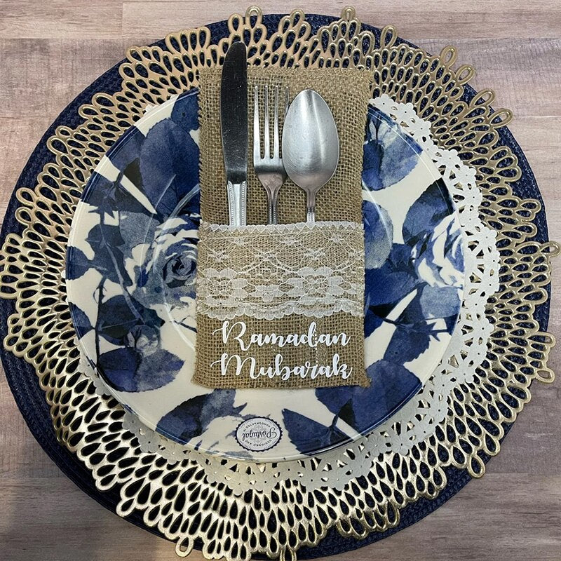 Burlap Cutlery Holders