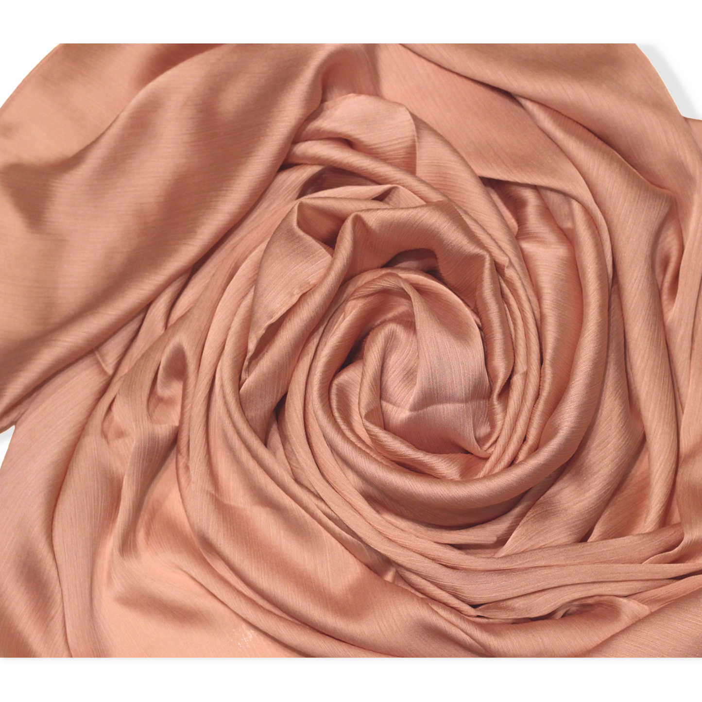 Satin Crinkle Hijab - Rose Gold